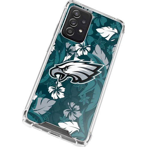 NFL Philadelphia Eagles Tropical Print Galaxy A52 5G Clear Case